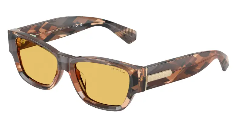 Donna Tiffany TF4265U 845485 Occhiali da sole Acetato Marrone Giallo Squadrata Normale