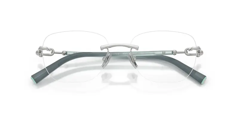 Unisex TF1170D 6001 Montature da vista Metallo Argento Trasparente Squadrata Normale miniatura 2