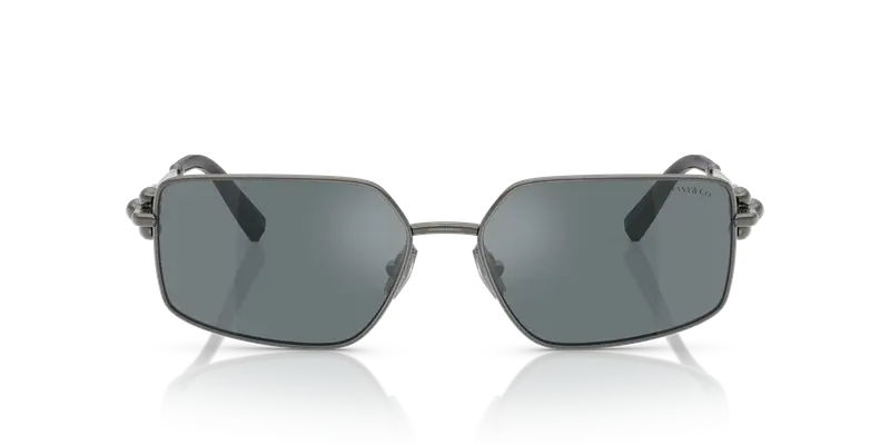 Tiffany Unisex TF3111 62266G Occhiali da sole Metallo Grigio Grigio Squadrata Specchiate miniatura 2