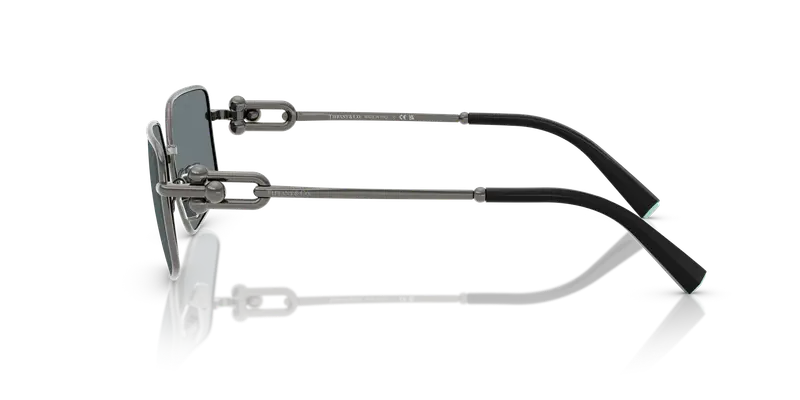 Tiffany Unisex TF3111 62266G Occhiali da sole Metallo Grigio Grigio Squadrata Specchiate miniatura 3