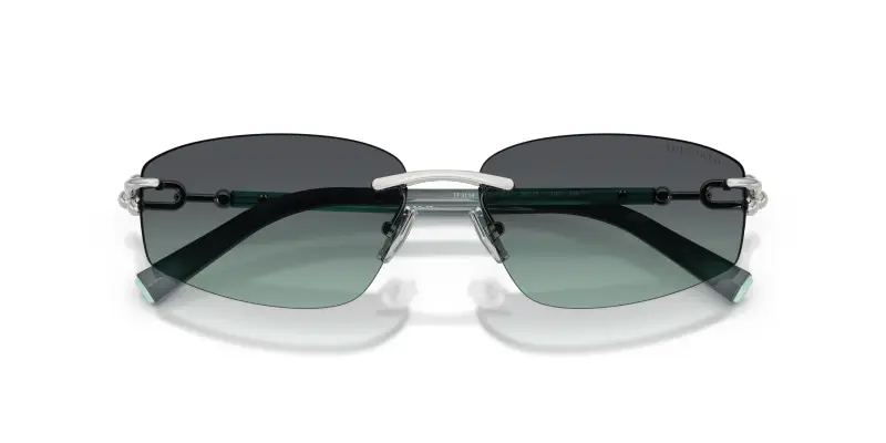 Unisex TF3114 60012G Occhiali da sole Metallo Argento Grigio Geometrica Normale Sfumato miniatura 2