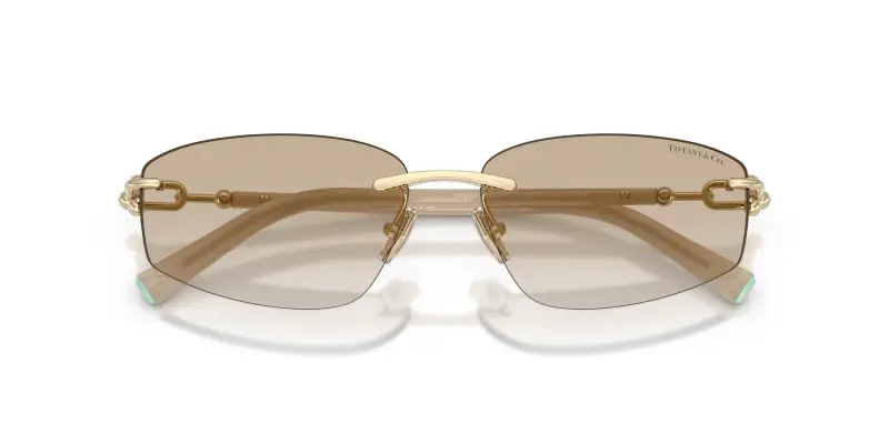 Unisex TF3114 602111 Occhiali da sole Metallo Oro Grigio Geometrica Normale Sfumato miniatura 2