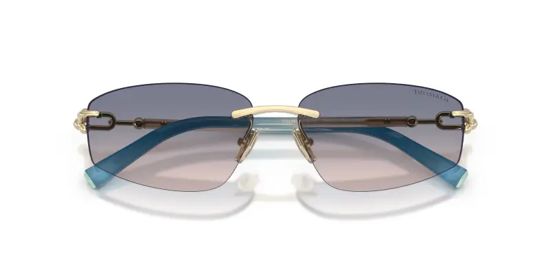 Unisex TF3114 619116 Occhiali da sole Metallo Oro Marrone Geometrica Normale Sfumato miniatura 2