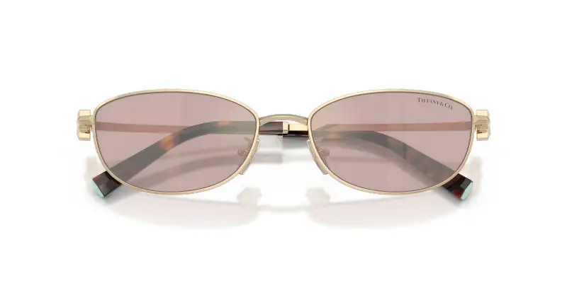 Unisex TF3115 6189VS Occhiali da sole Acciaio Oro Viola Rotonda Normale Specchiato miniatura 2