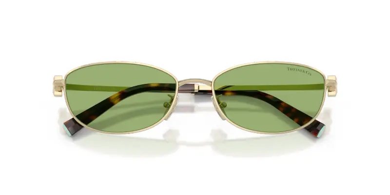 Unisex TF3115 6229/2 Occhiali da sole Acciaio Oro Verde Rotonda Normale miniatura 2