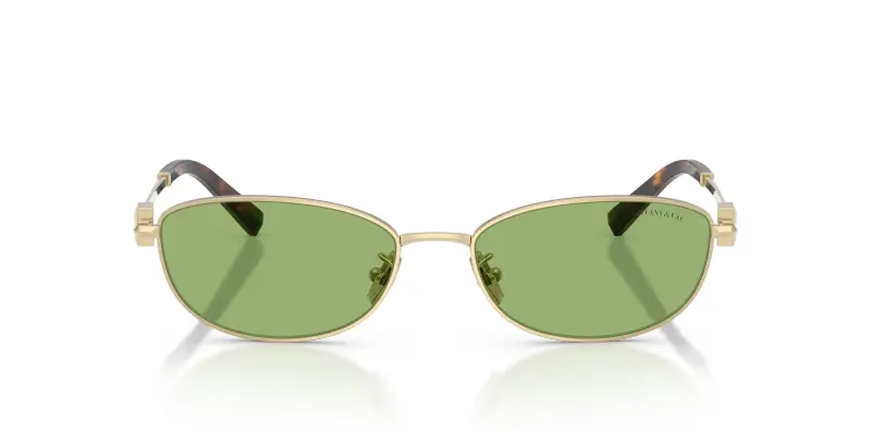 Unisex TF3115 6229/2 Occhiali da sole Acciaio Oro Verde Rotonda Normale miniatura 3