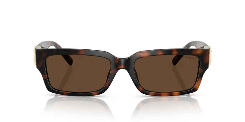 Tiffany Unisex TF4226U 80153G Occhiali da sole Iniettato Tartaruga Marrone Squadrata Normale miniatura 2