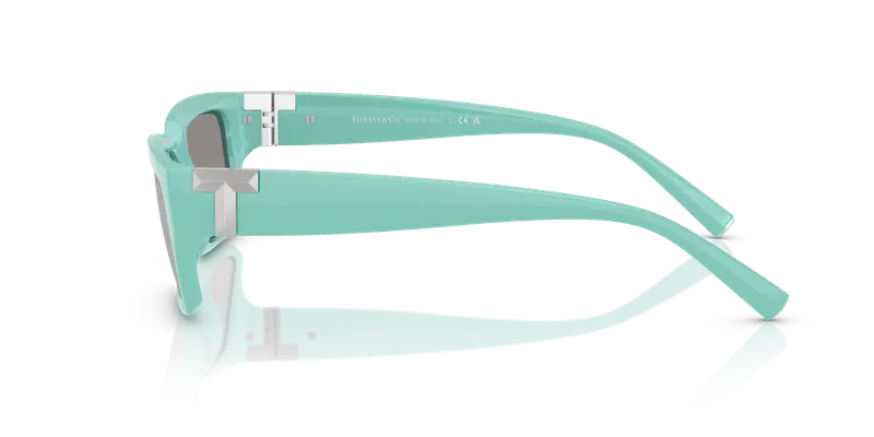 Tiffany Unisex TF4226U 83886G Occhiali da sole Iniettato Blu Grigio Squadrata Specchiate miniatura 3