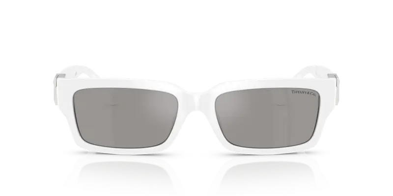 Tiffany Unisex TF4226U 83926G Occhiali da sole Iniettato Bianco Grigio Squadrata Specchiate miniatura 2