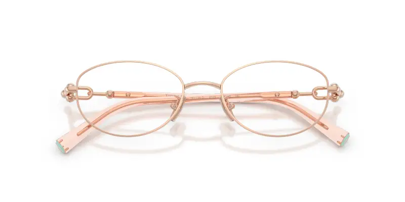 Unisex Tiffany TF1176D 6105 Montature da vista Metallo Oro Trasparente Rotonda Normale miniatura 2