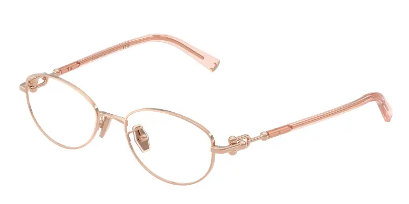 Unisex Tiffany TF1176D 6105 Montature da vista Metallo Oro Trasparente Rotonda Normale