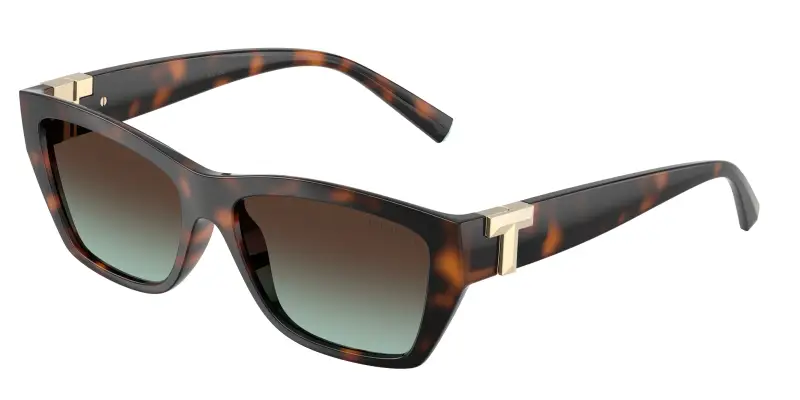 Unisex Tiffany TF4255U 80155D Occhiali da sole Iniettato Tartaruga Marrone Squadrata Normale Sfumato