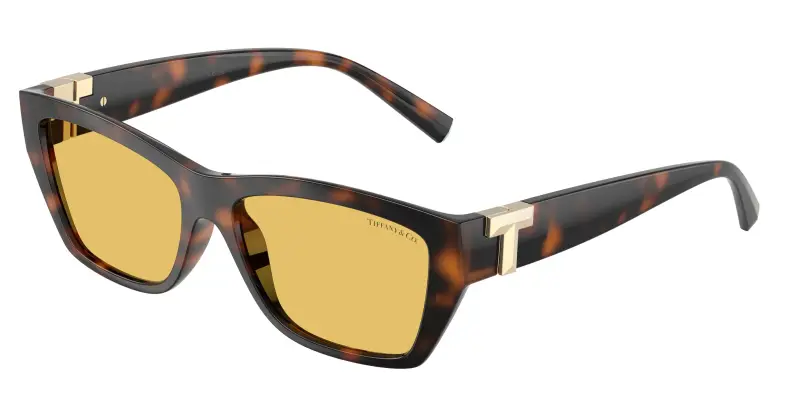 Unisex Tiffany TF4255U 845685 Occhiali da sole Iniettato Tartaruga Giallo Squadrata Normale