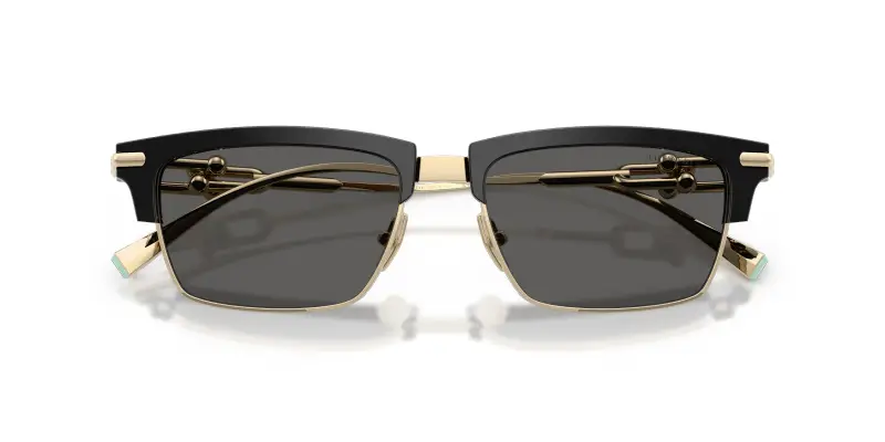 Unisex Tiffany TF4262K 8001S4 Occhiali da sole Acetato Nero Grigio Squadrata Normale miniatura 2