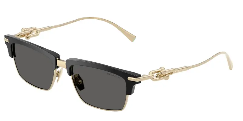 Unisex Tiffany TF4262K 8001S4 Occhiali da sole Acetato Nero Grigio Squadrata Normale