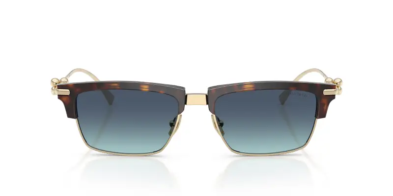 Unisex Tiffany TF4262K 80159S Occhiali da sole Acetato Tartaruga Blu Squadrata Normale Sfumato miniatura 3