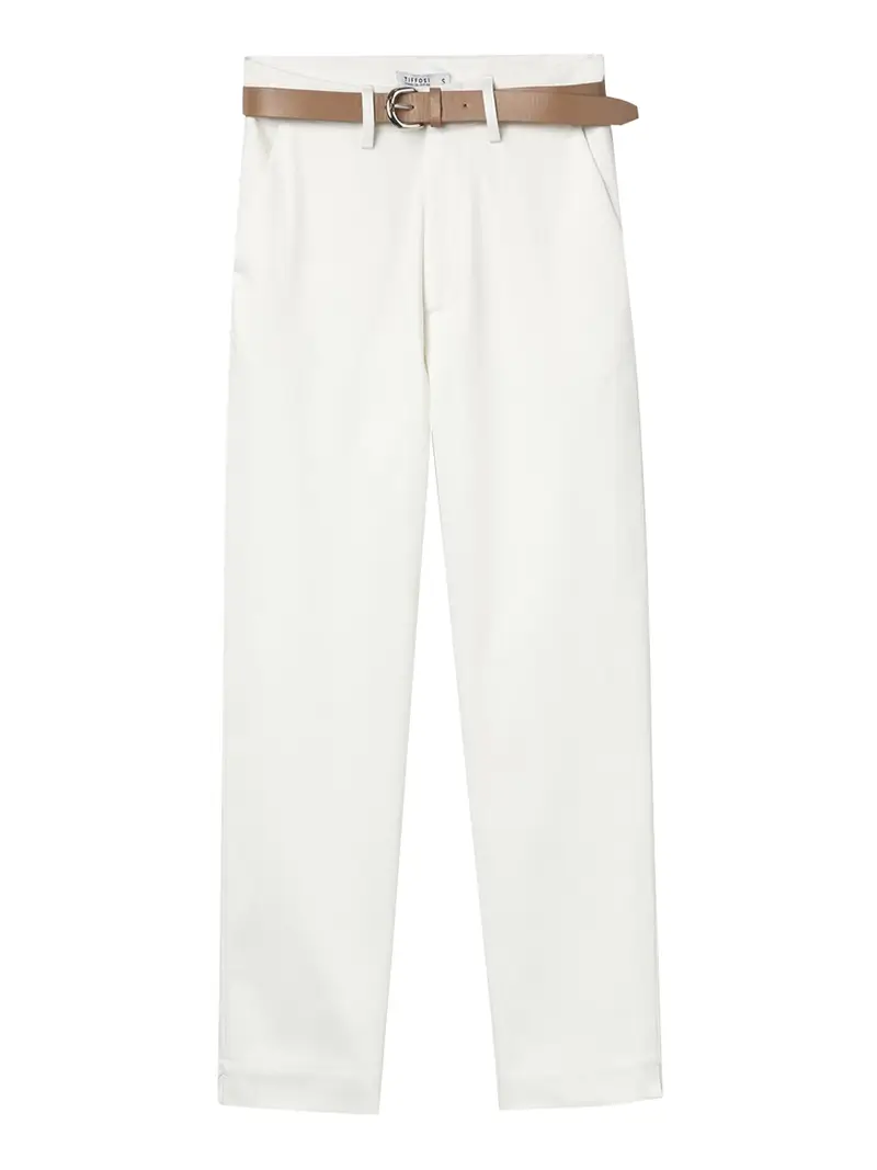 pantalone carrot tiffosi bianca da donna - bianco