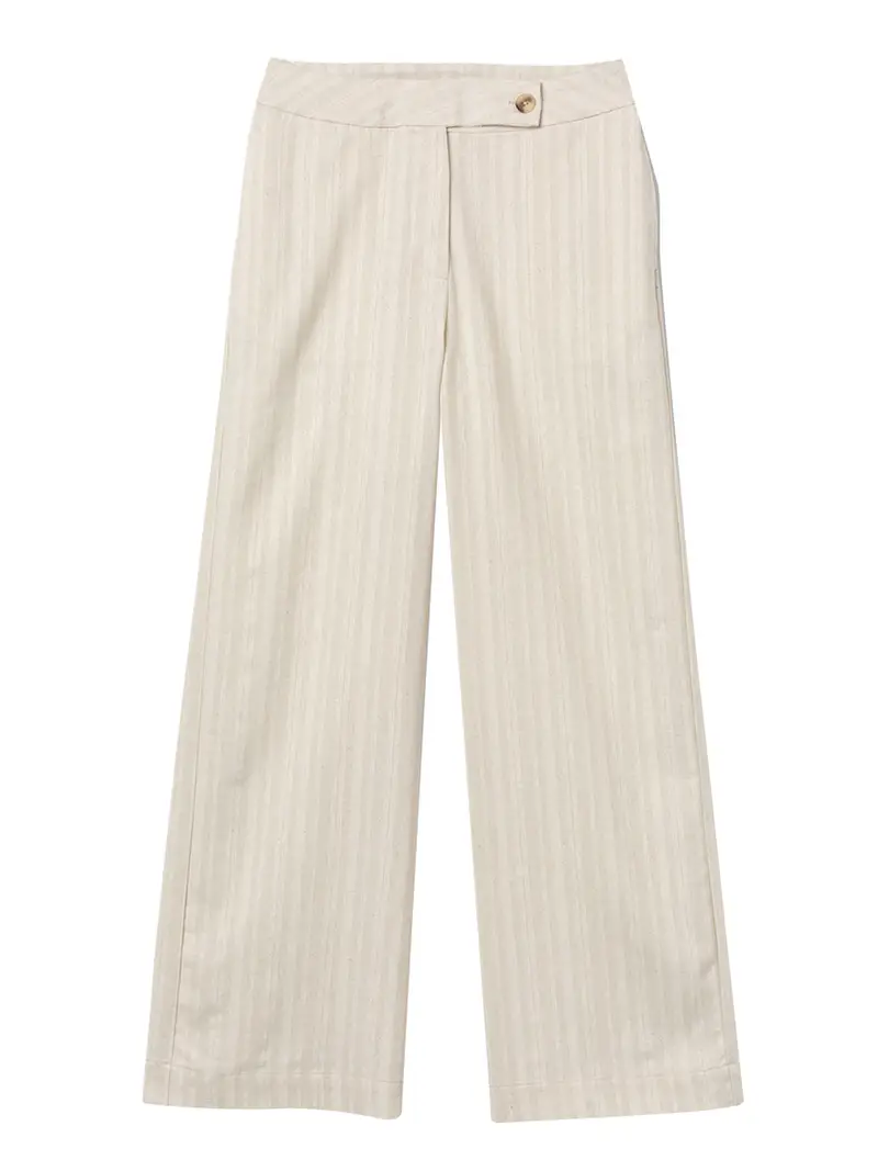 pantalone palazzo tiffosi provence da donna - avorio