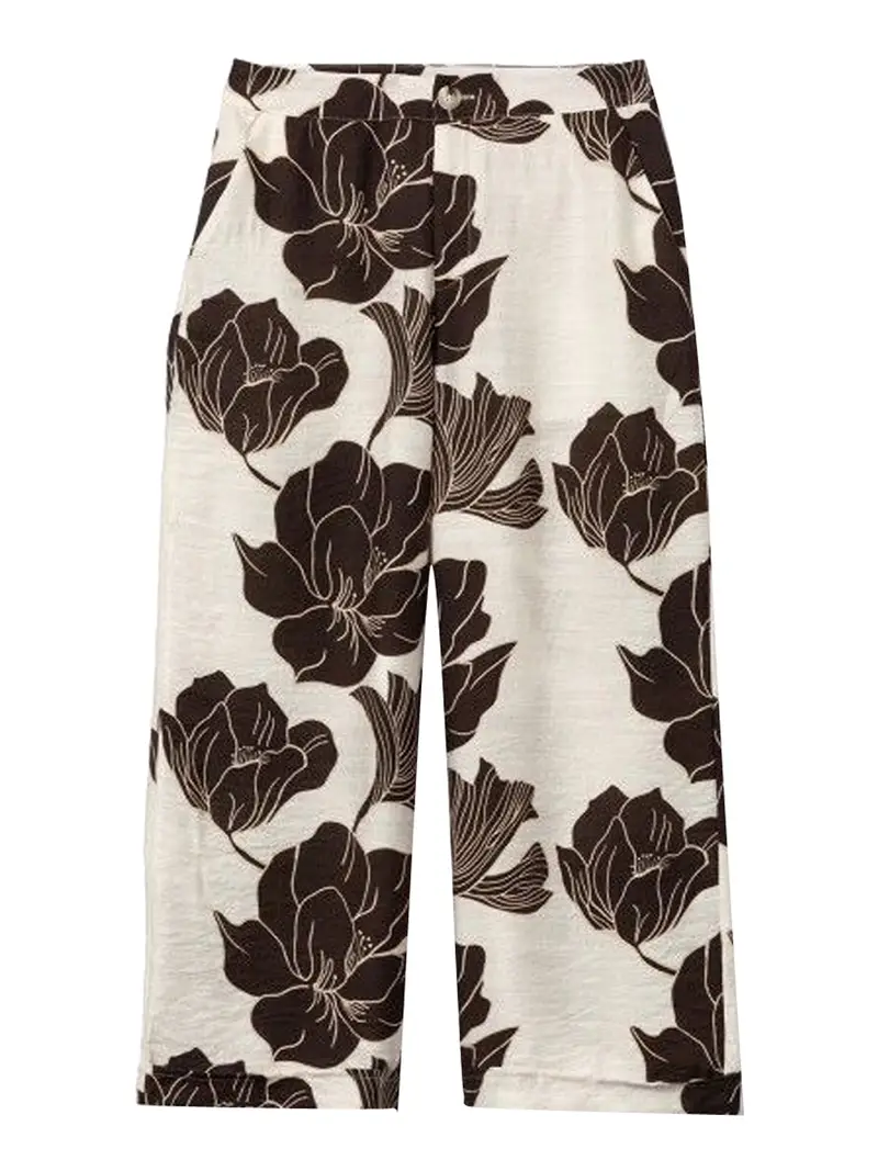 pantalone straight tiffosi posey da donna - floreale