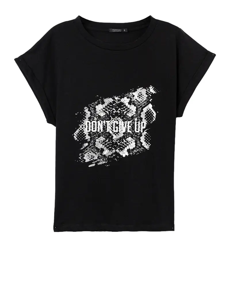 t-shirt tiffosi da donna - nero