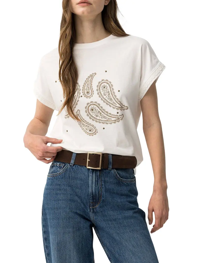 t-shirt tiffosi natalie da donna - bianco