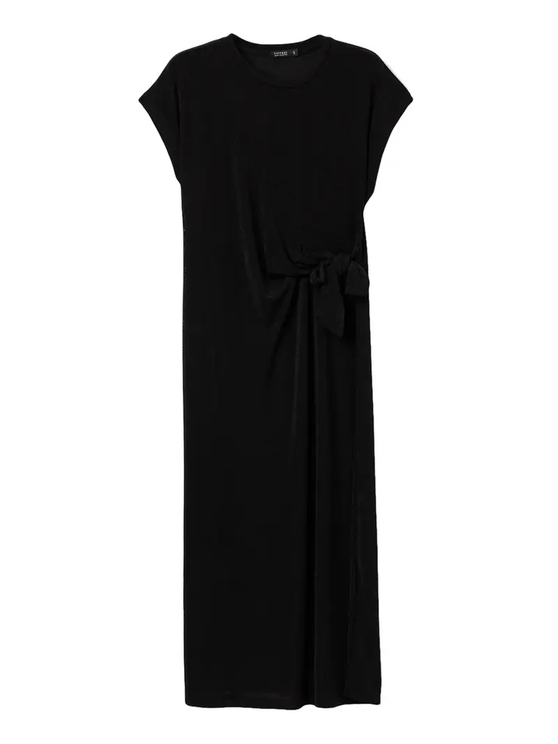 vestito longuette tiffosi alcremie da donna - nero