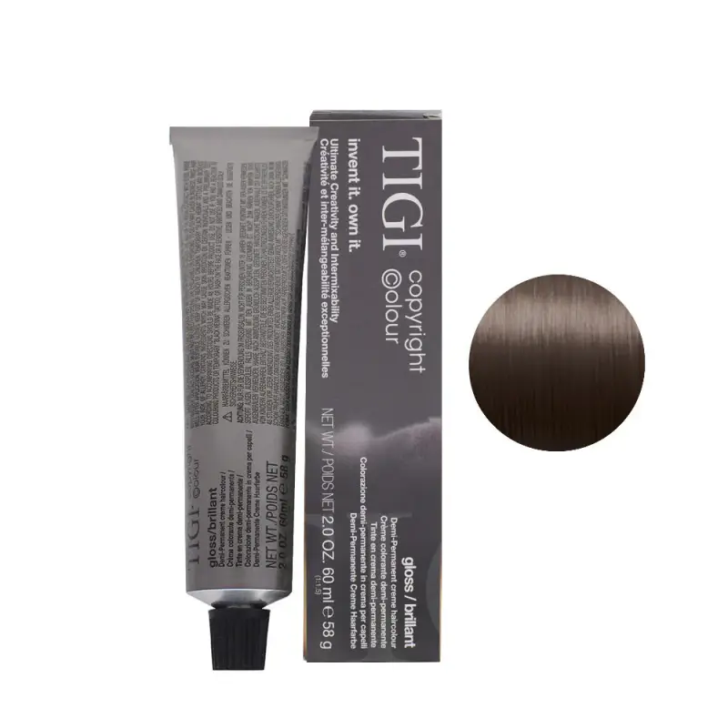 Tintura per Capelli TIGI Colour Creative Permanente 6/07 Biondo Cenere Naturale Scuro 60 ml