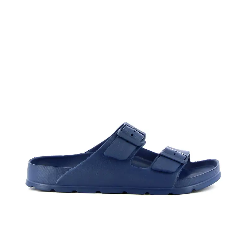 Ciabatte blu in gomma doppia fibbia