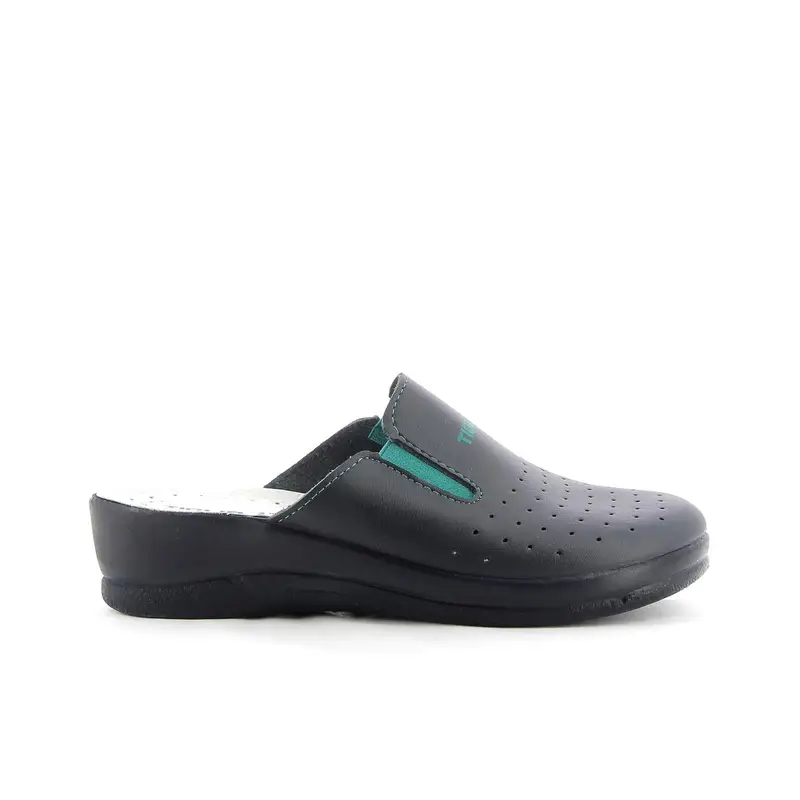 Ciabatte sanitarie blu in pelle