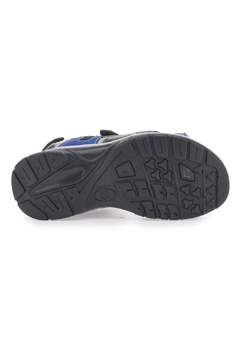 Sandali sportivi grigi e blu con chiusura a strappo TIGLIO 51357 [BLUE] miniatura 5