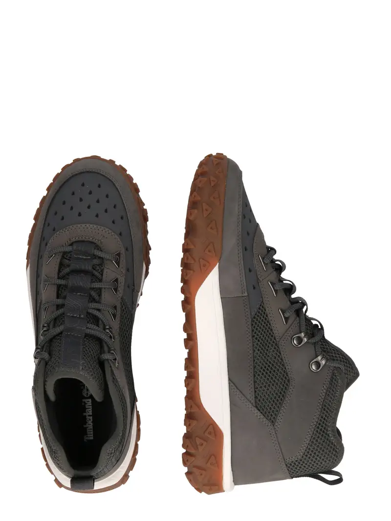 Boots stringati grigio basalto / bianco miniatura 2