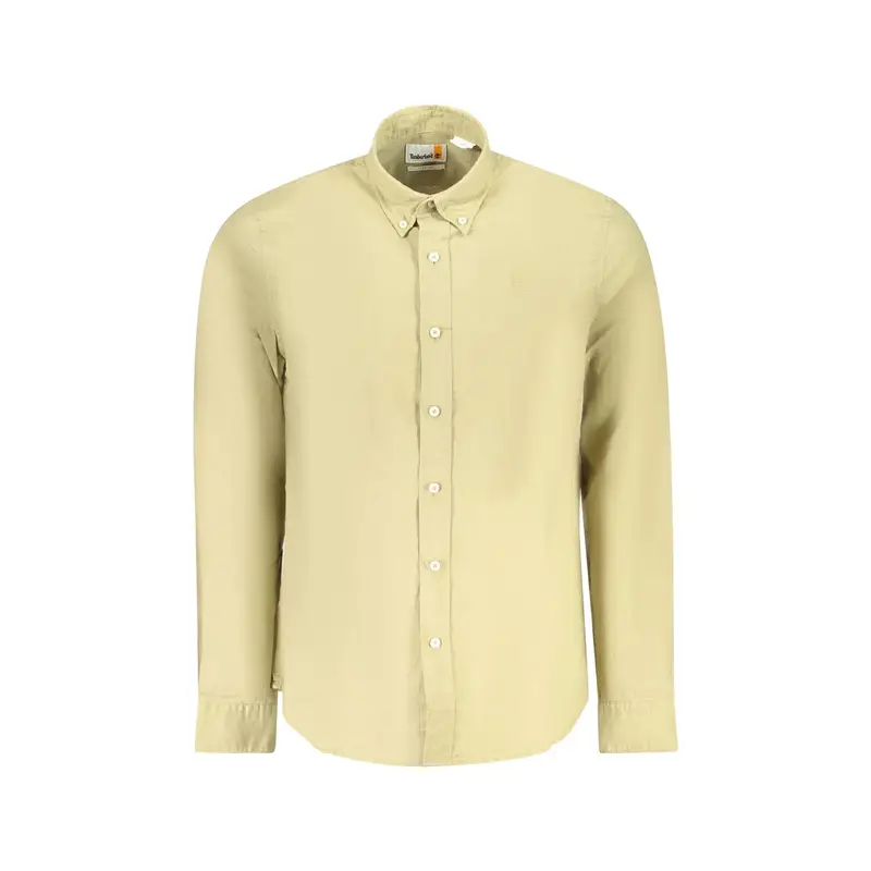 Camicia Maniche Lunghe Uomo Beige Ricamo