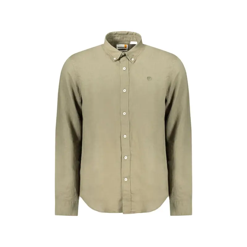 Timberland Maglia Maniche Lunghe Uomo Verde con Ricamo