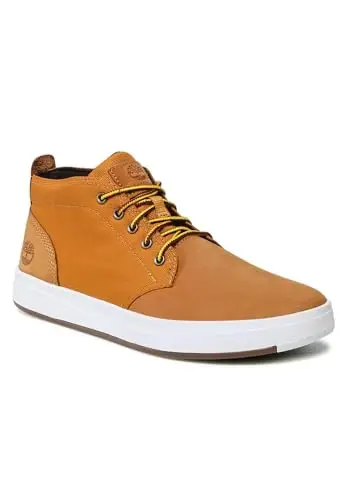 Timberland Davis Square Fabric and Leather Chukka Stivali Uomo, Marrone (Wheat Nubuck), 43 EU miniatura 3