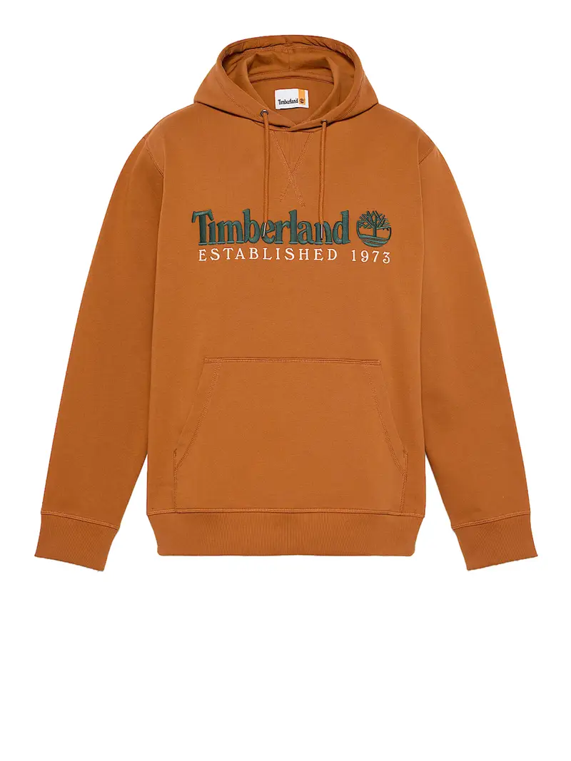felpa cappuccio timberland da uomo - marrone