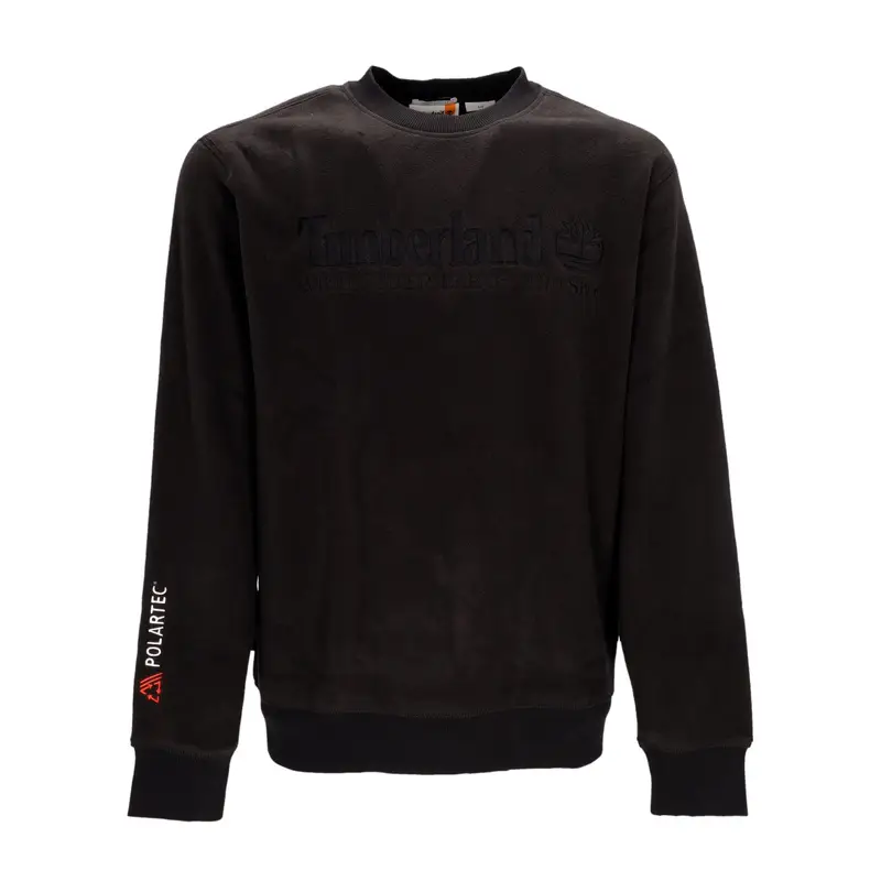 Felpa Girocollo Uomo Linear Logo Crewneck Black
