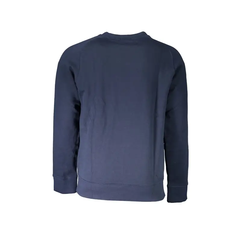 Felpa Maniche Lunghe Uomo Blu Stampa miniatura 2