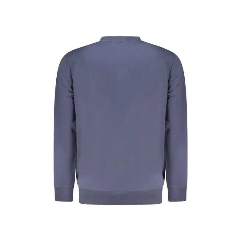 Felpa Maniche Lunghe Uomo Blu Stampa miniatura 2