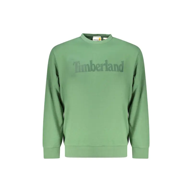 Felpa Maniche Lunghe Uomo Verde Stampa Logo