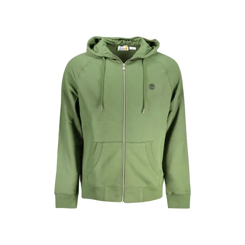 Felpa Maniche Lunghe Uomo Verde Zip