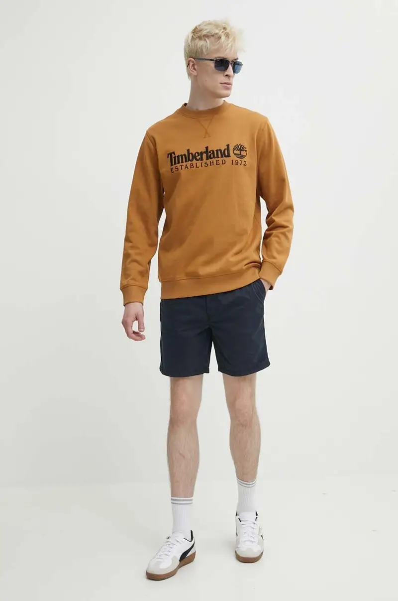 felpa uomo colore marrone con applicazione TB0A2FEQP471 miniatura 2