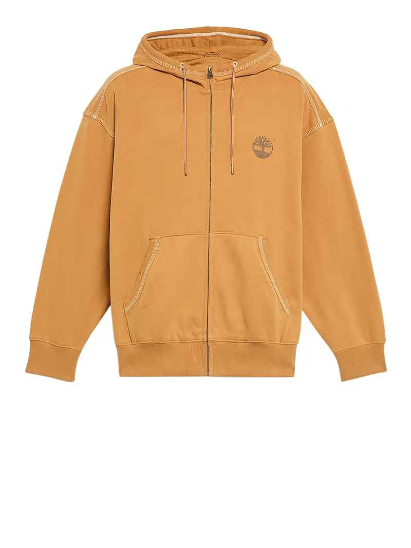felpa zip timberland da uomo - giallo
