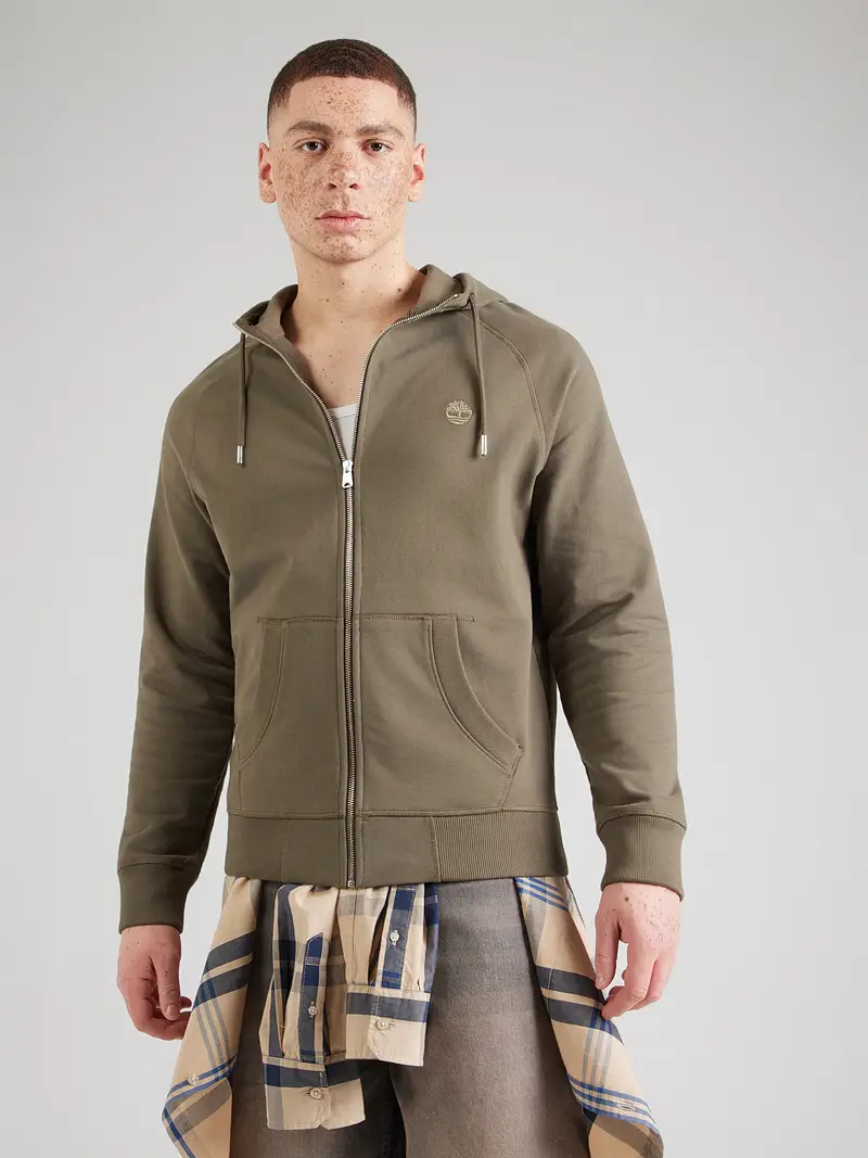 Giacca di felpa oliva miniatura 3