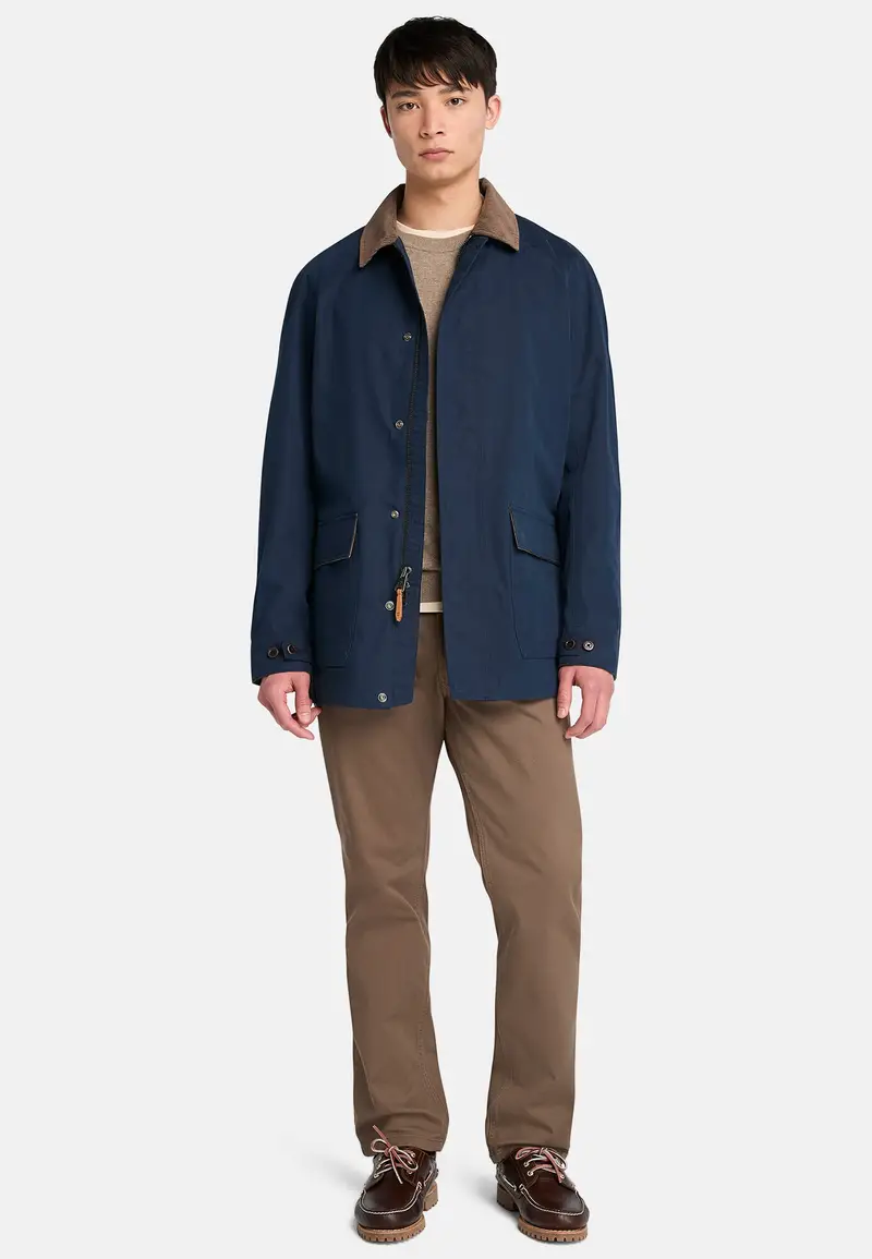 Giacca di mezza stagione beige / blu scuro miniatura 3