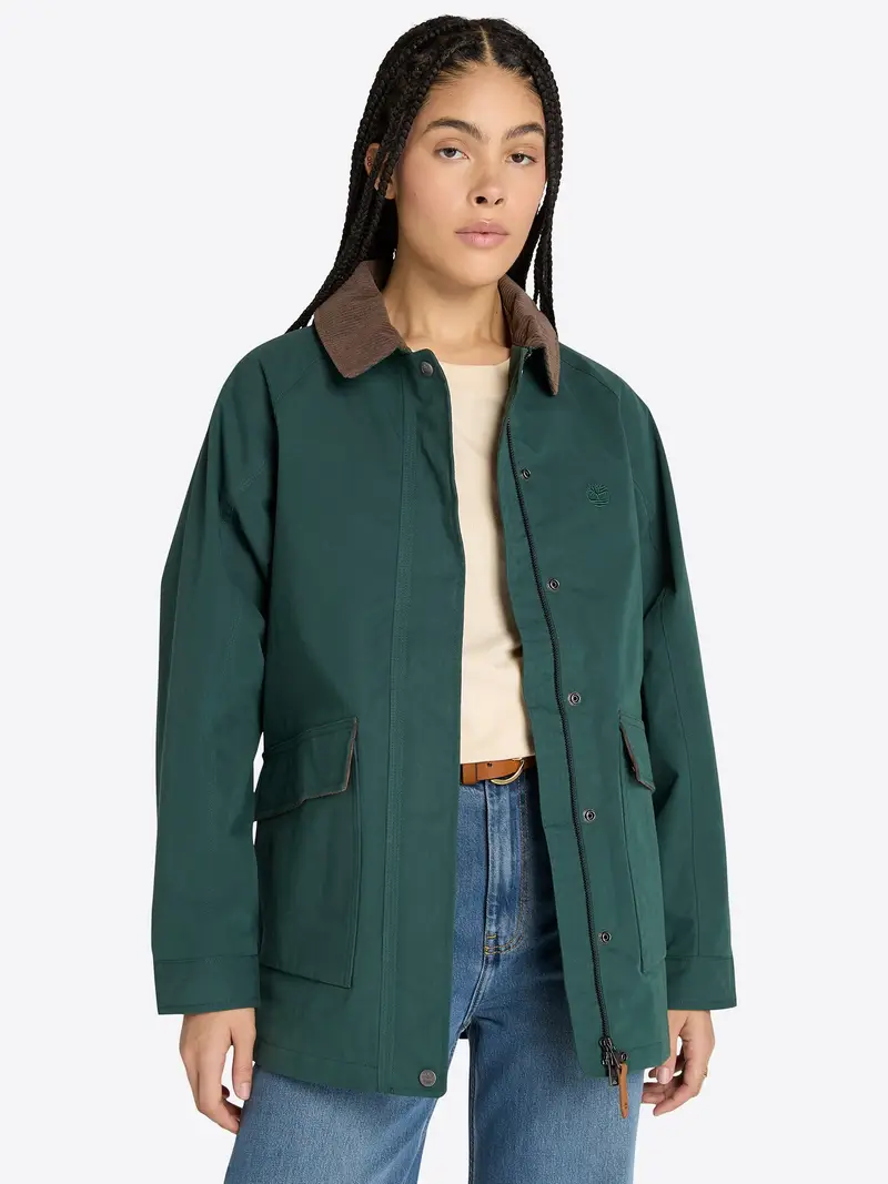 Giacca di mezza stagione cioccolato / smeraldo miniatura 2