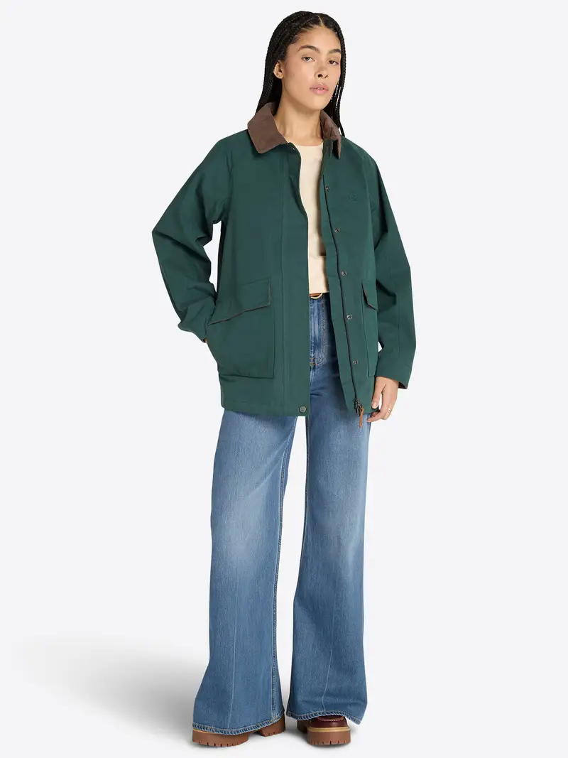 Giacca di mezza stagione cioccolato / smeraldo miniatura 3