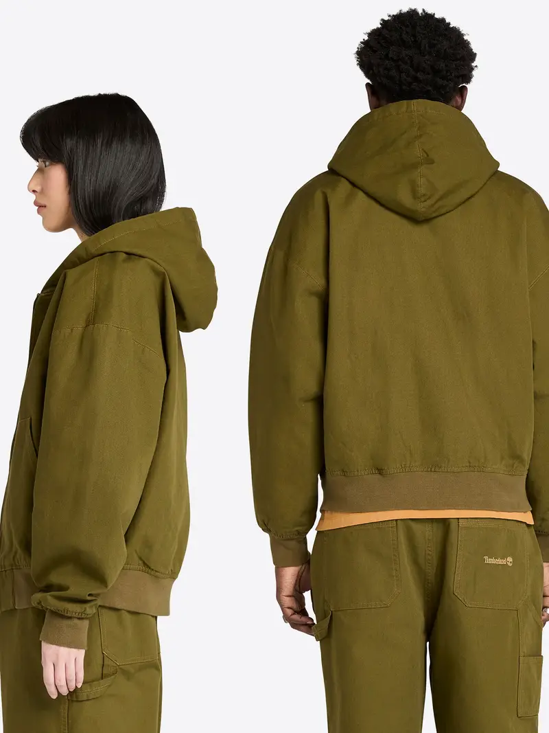 Giacca di mezza stagione oliva / pesca miniatura 3