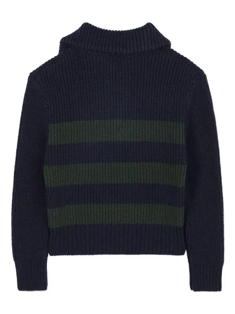 Timberland Kids Maglione blu e verde per bambino miniatura 3