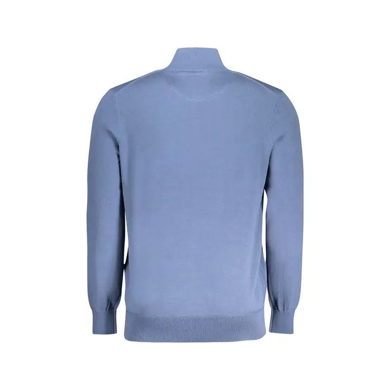 Maglia Uomo Blu Mezzo Zip Ricamo miniatura 2