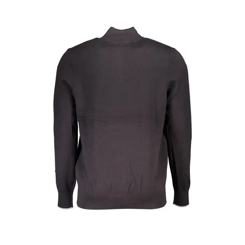 Maglia Uomo Nera Mezzo Zip Ricamo Nero miniatura 2